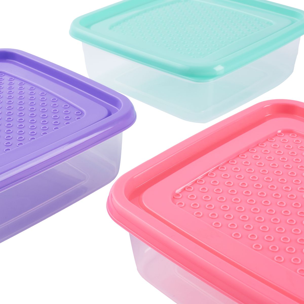 CASA JOVEN - Set Mini Contenedor Cuadrado Assort 6 Piezas 650 mL