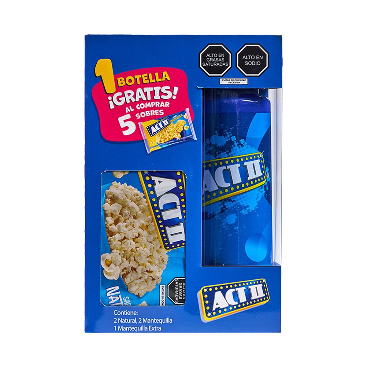 ACT II - Pop Corn Act II Surtido Pack 5 Und + Tomatodo