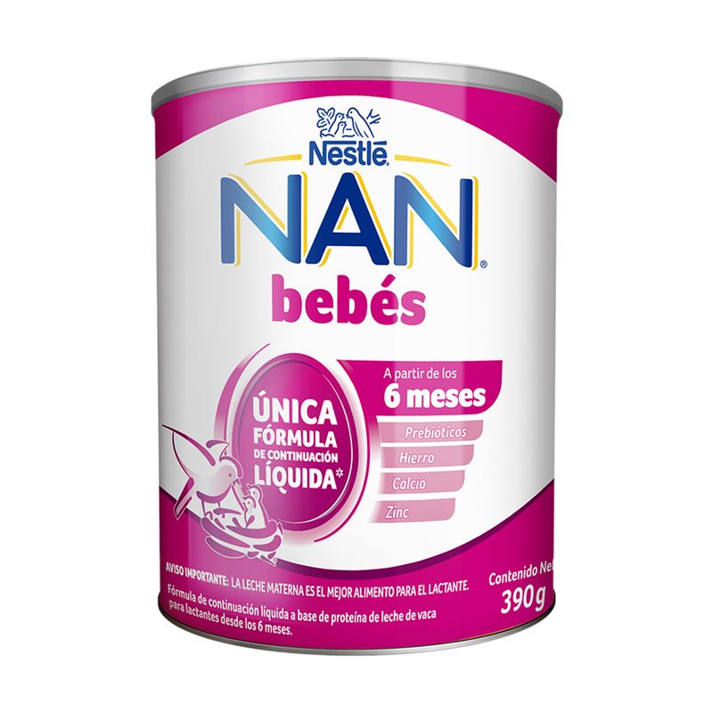 NAN - Fórmula Láctea Líquida Nestlé Nan 2 Lata 390 g