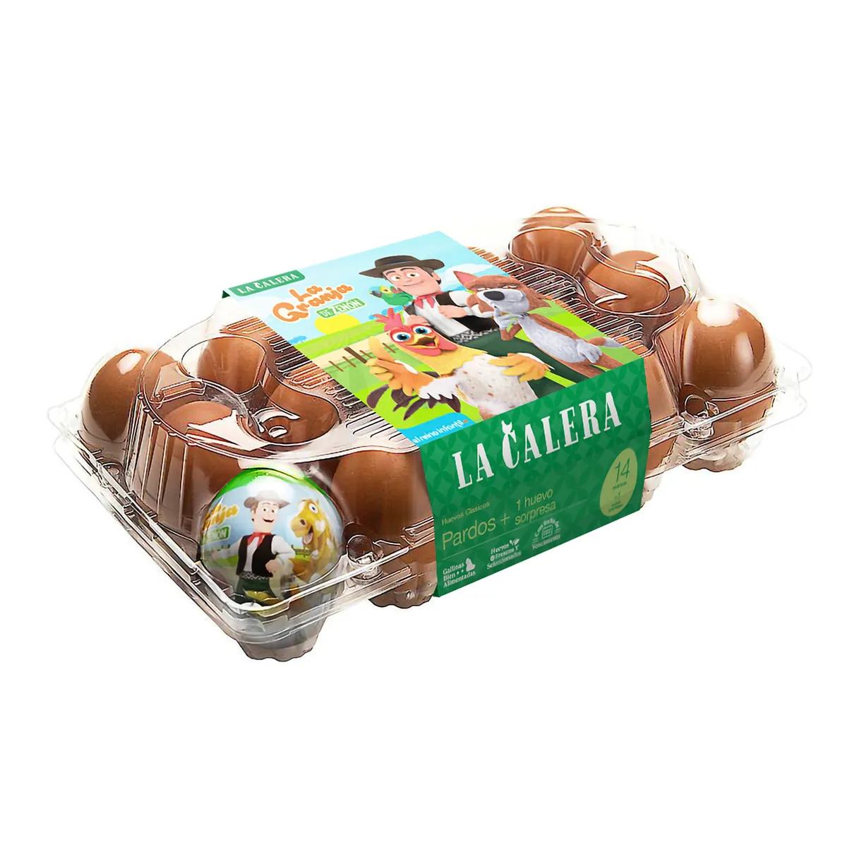 LA CALERA - Huevos Pardos La Calera 14 Und + 1 Huevo Sopresa