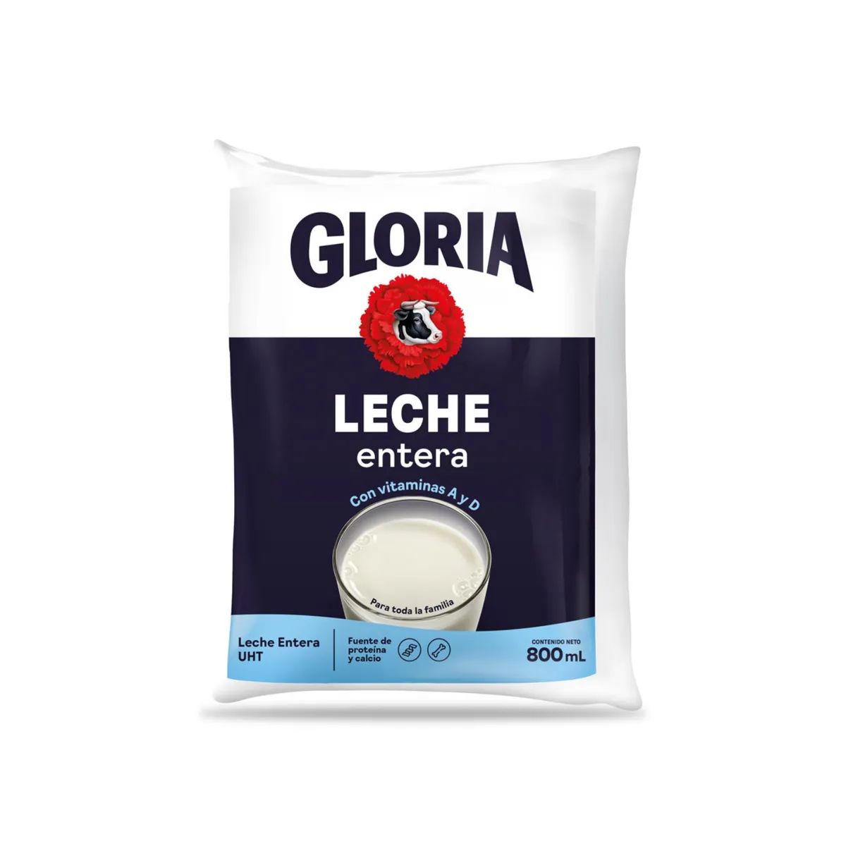 GLORIA - Leche UHT Entera Gloria Bolsa 800 mL