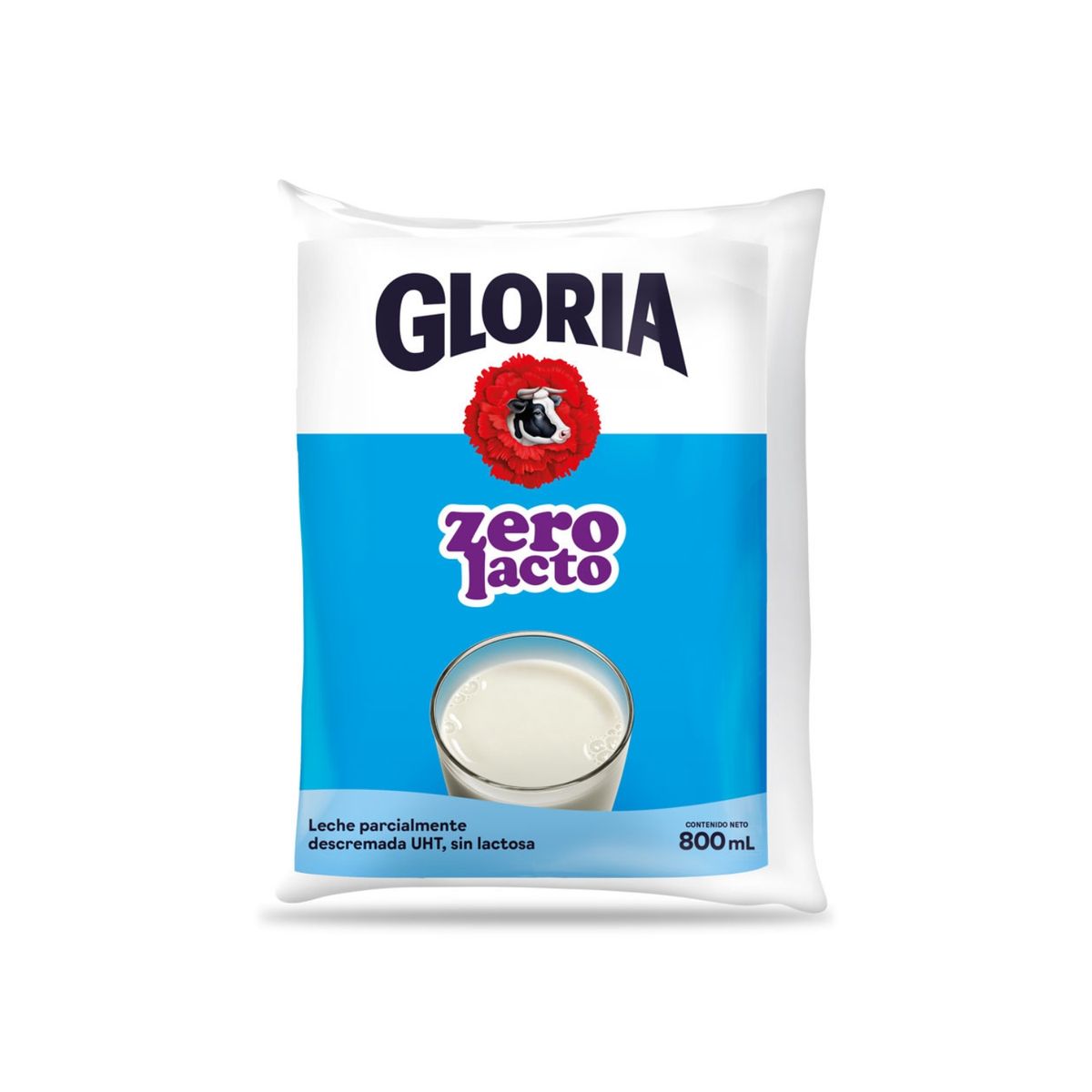 GLORIA - Leche UHT Sin Lactosa Gloria Zero Lacto Bolsa 800 mL