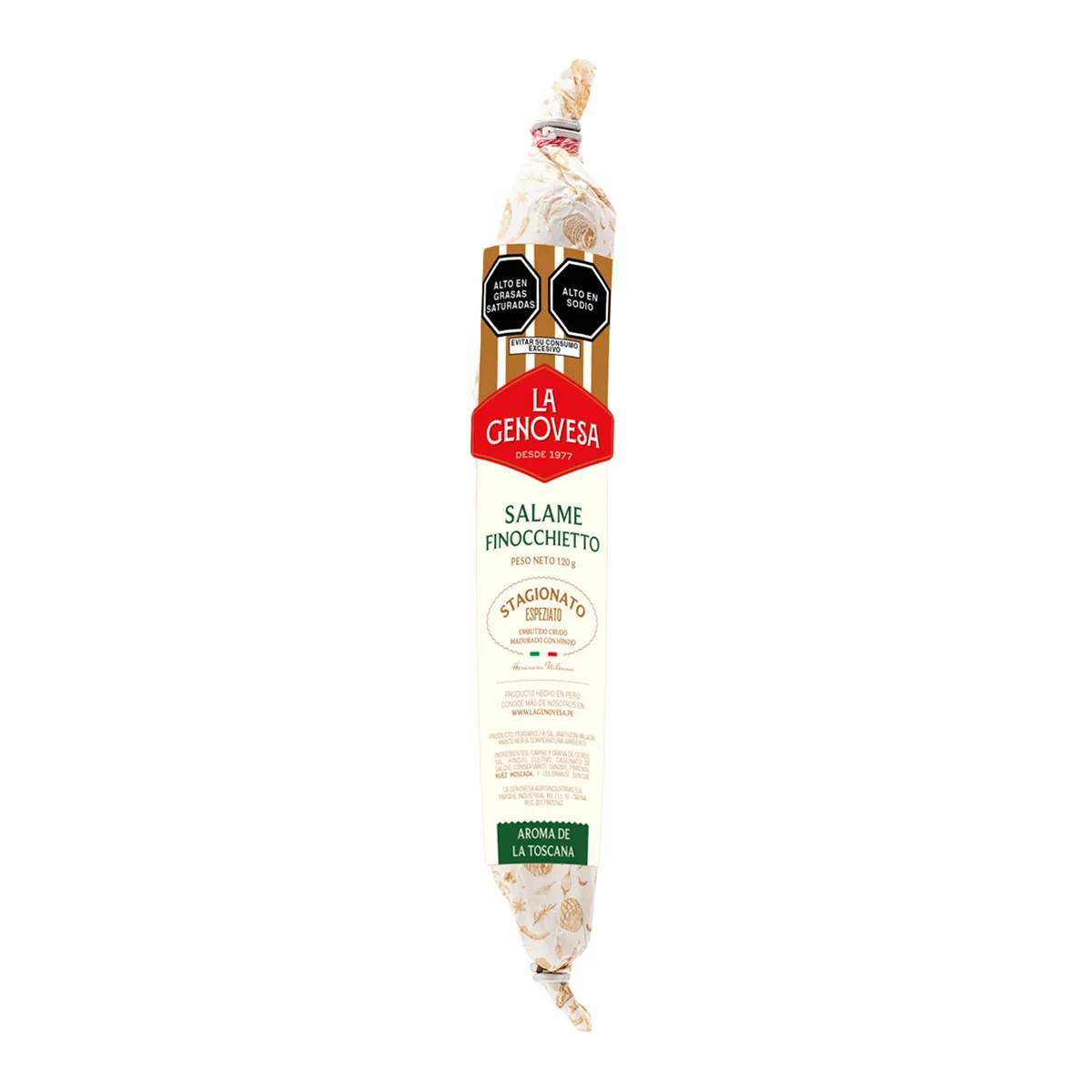 LA GENOVESA - Salame Finocchietto La Genovesa Empaque 120 g