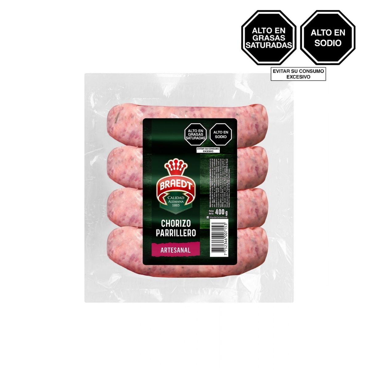 BRAEDT - Chorizo Braedt Artesanal Empaque 400 g