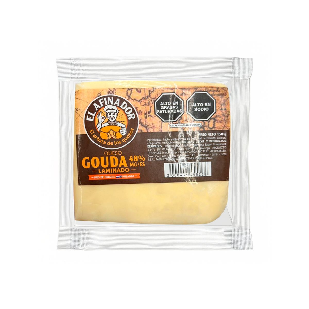 EL AFINADOR - Queso Gouda Laminado El Afinador Empaque 150 g