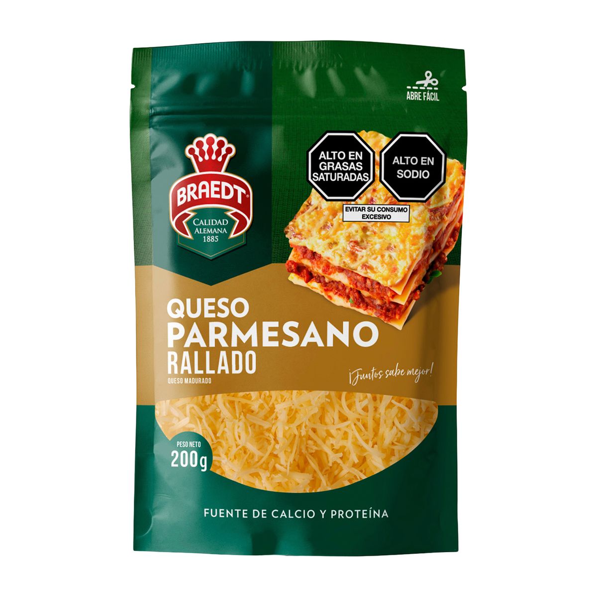 BRAEDT - Queso Parmesano Braedt Rallado Empaque 200 g