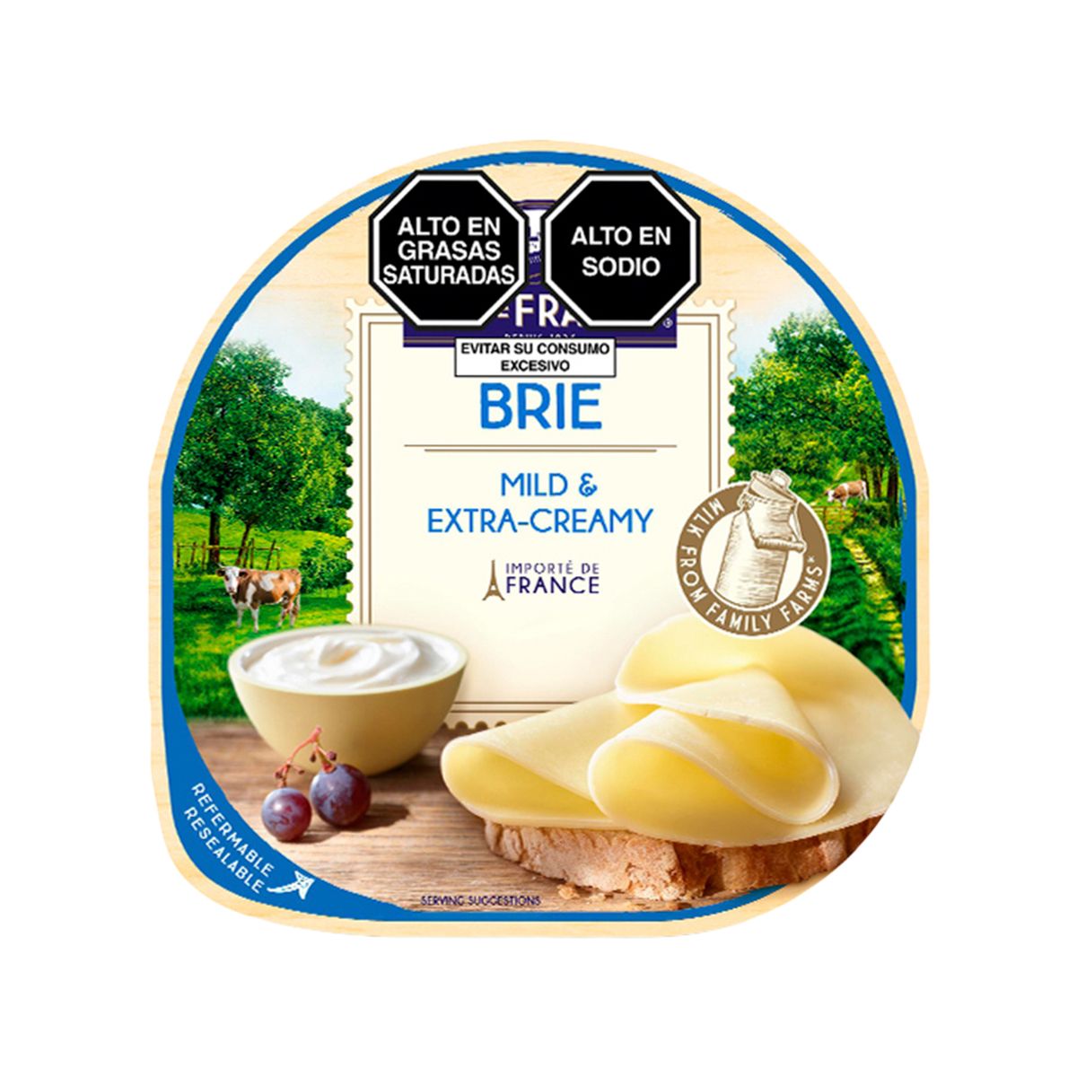 ILE DE FRANCE - Queso Brie Ile de France en Tajadas Empaque 150 g