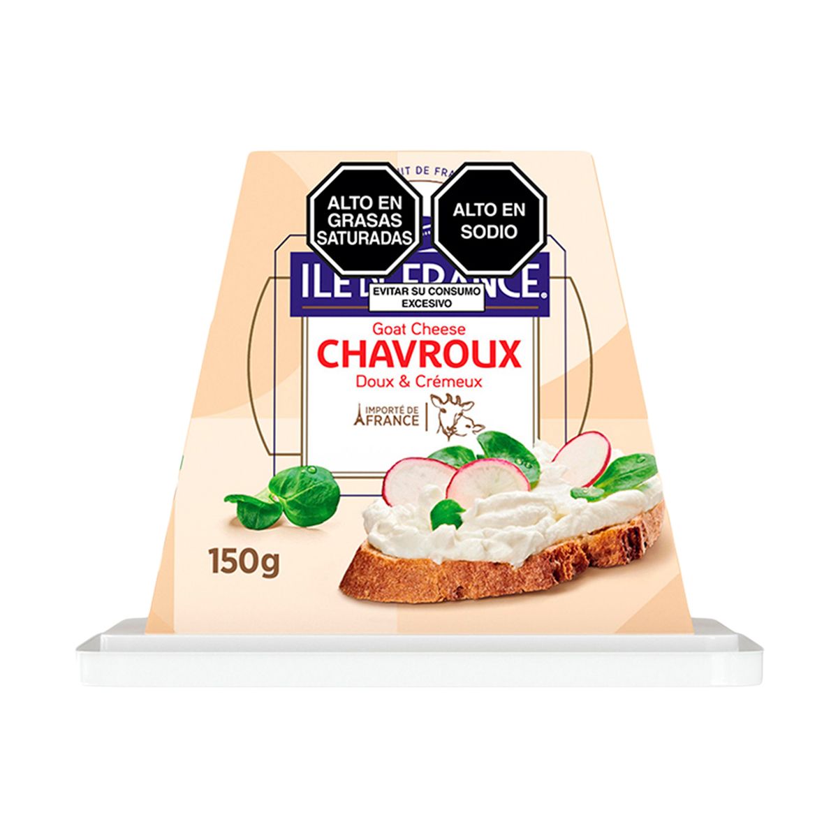 CHAVROUX - Queso de Cabra Ile de France Chavroux Natural Empaque 150 g