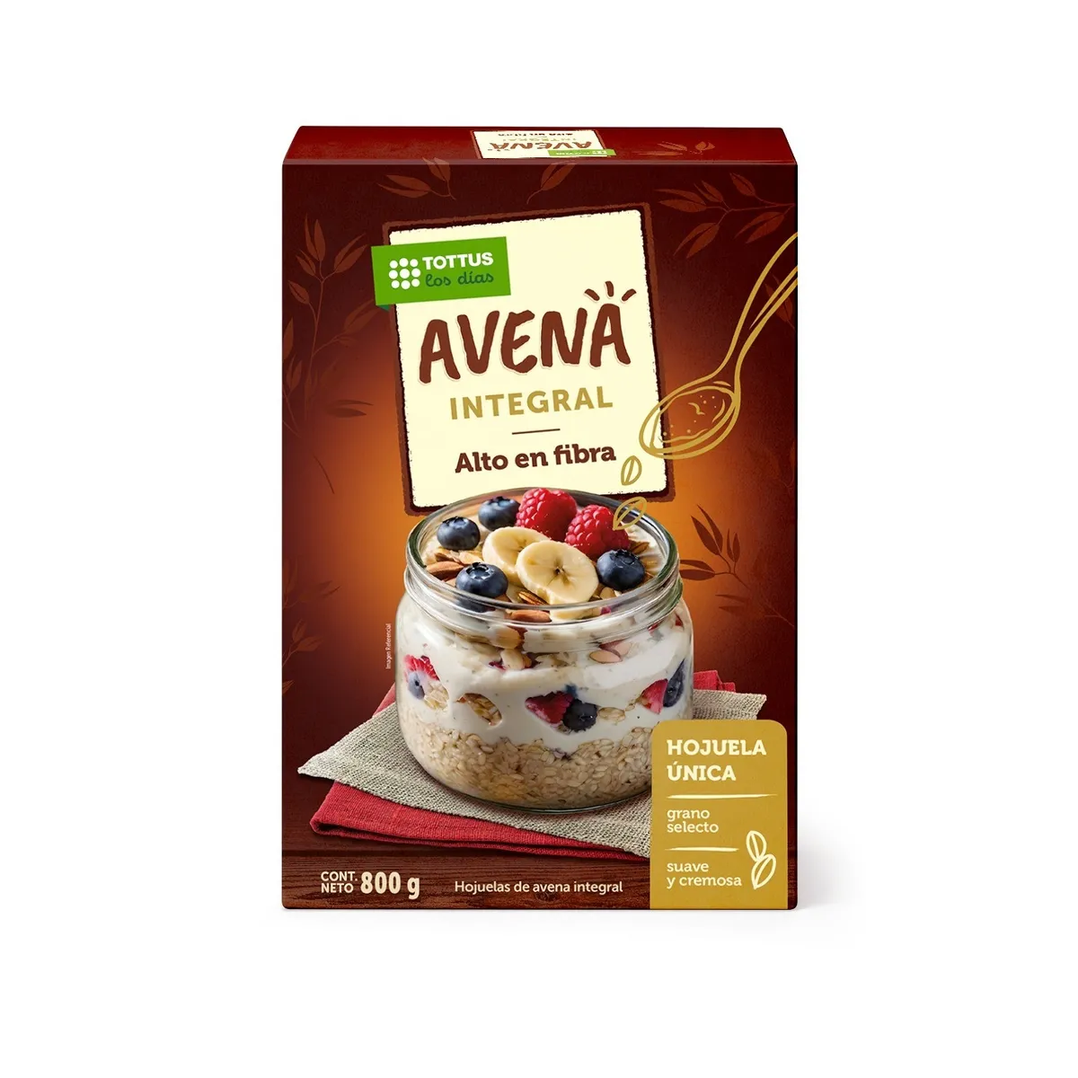 TOTTUS - Avena Integral Tottus Caja 800 g