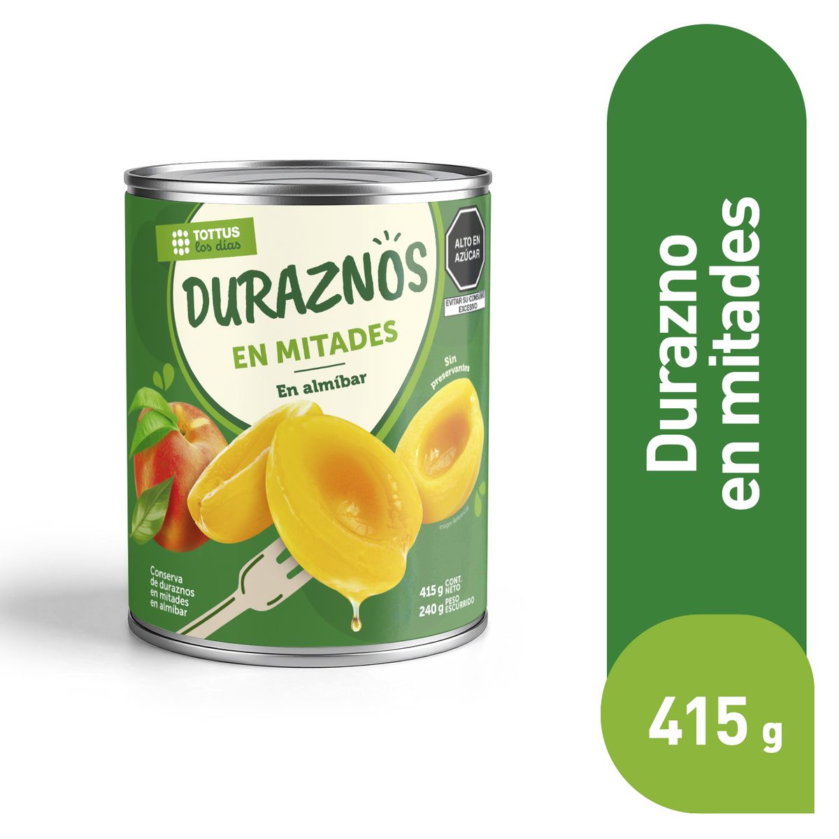 TOTTUS - Durazno en Mitades Tottus Lata 415 g