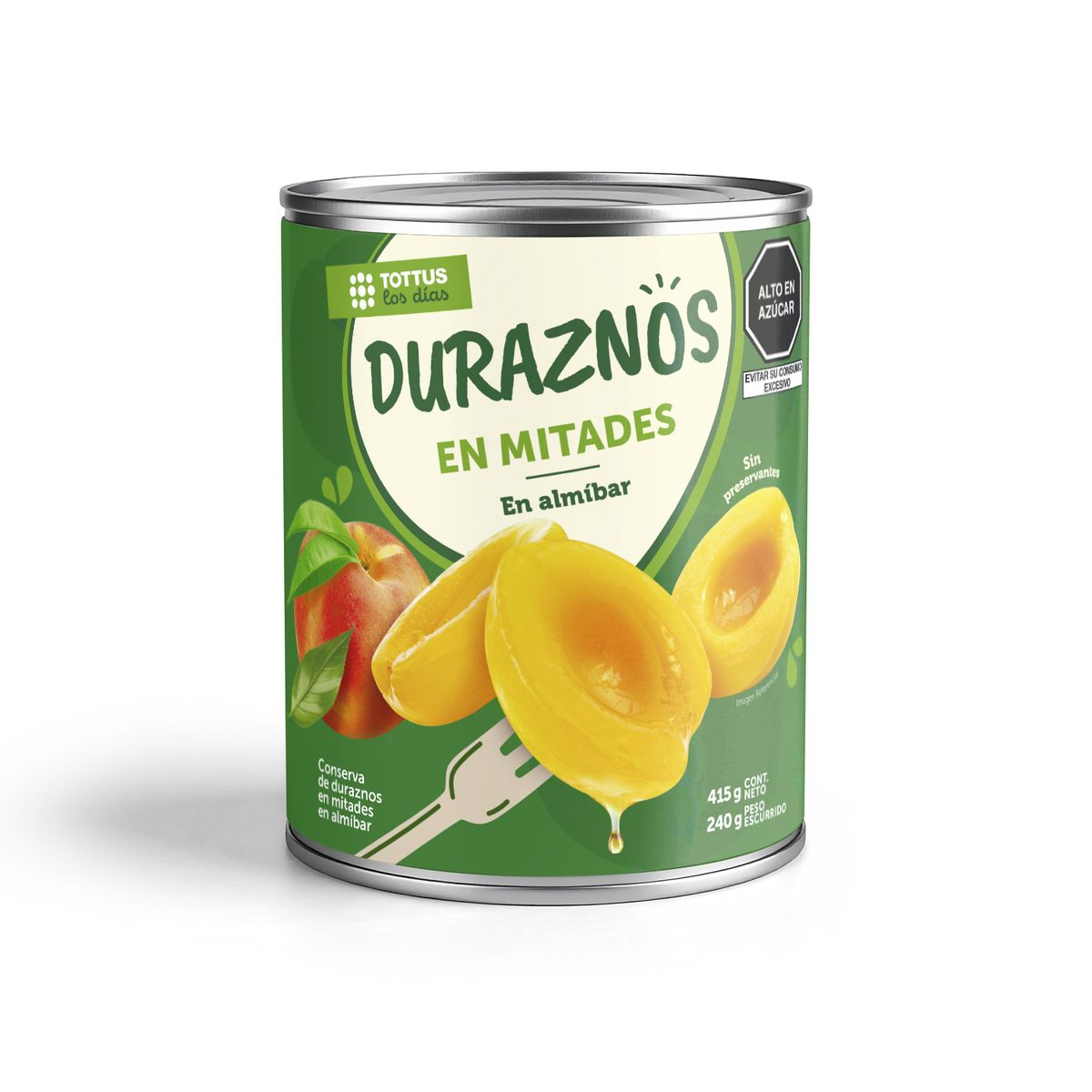 TOTTUS - Durazno en Mitades Tottus Lata 415 g