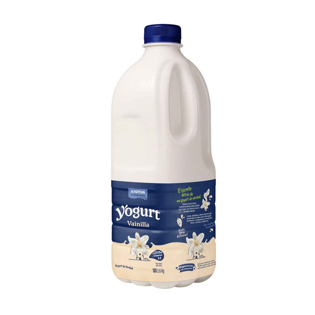 TOTTUS - Yogurt Tottus Vainilla Botella 1.6 Kg
