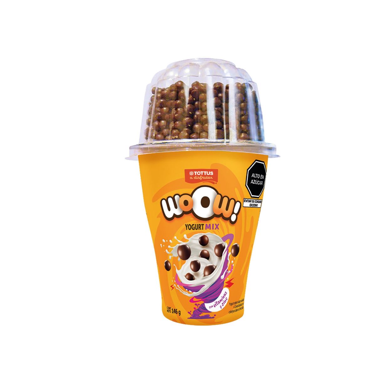 TOTTUS - Yogurt Mix Tottus Vainilla con Bolitas de Chocolate Envase 146 g