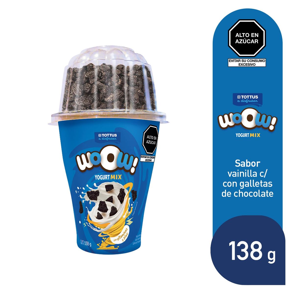 TOTTUS - Yogurt Mix Tottus Vainilla Galletas Black Envase 138 g