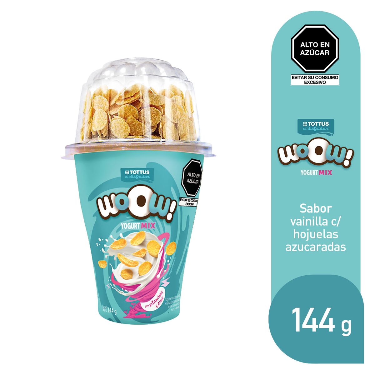 TOTTUS - Yogurt Mix Tottus Vainilla Hojuelas Envase 144 g