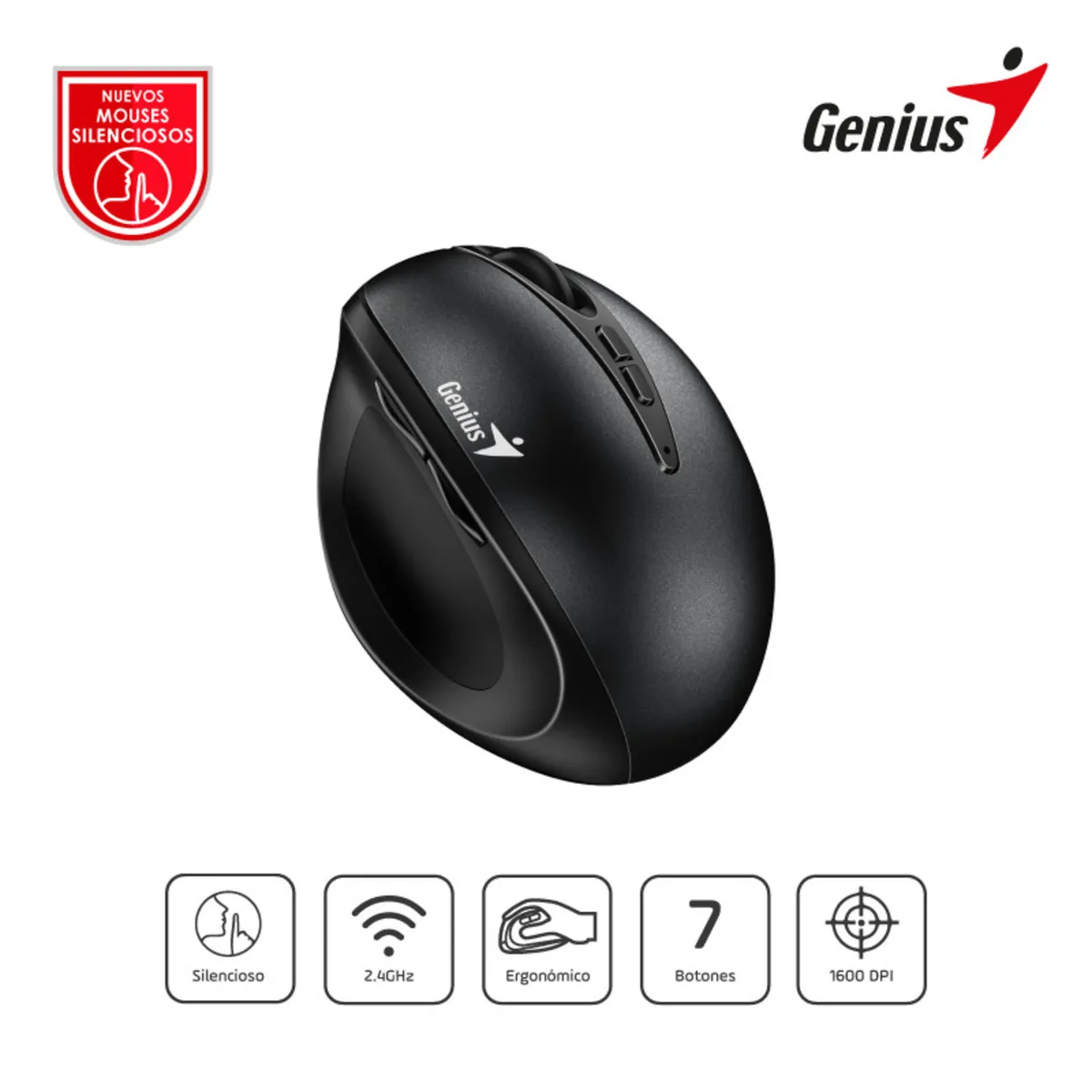 GENIUS - Mouse Genius Inalámbrico Ergo 8300S Vert Black
