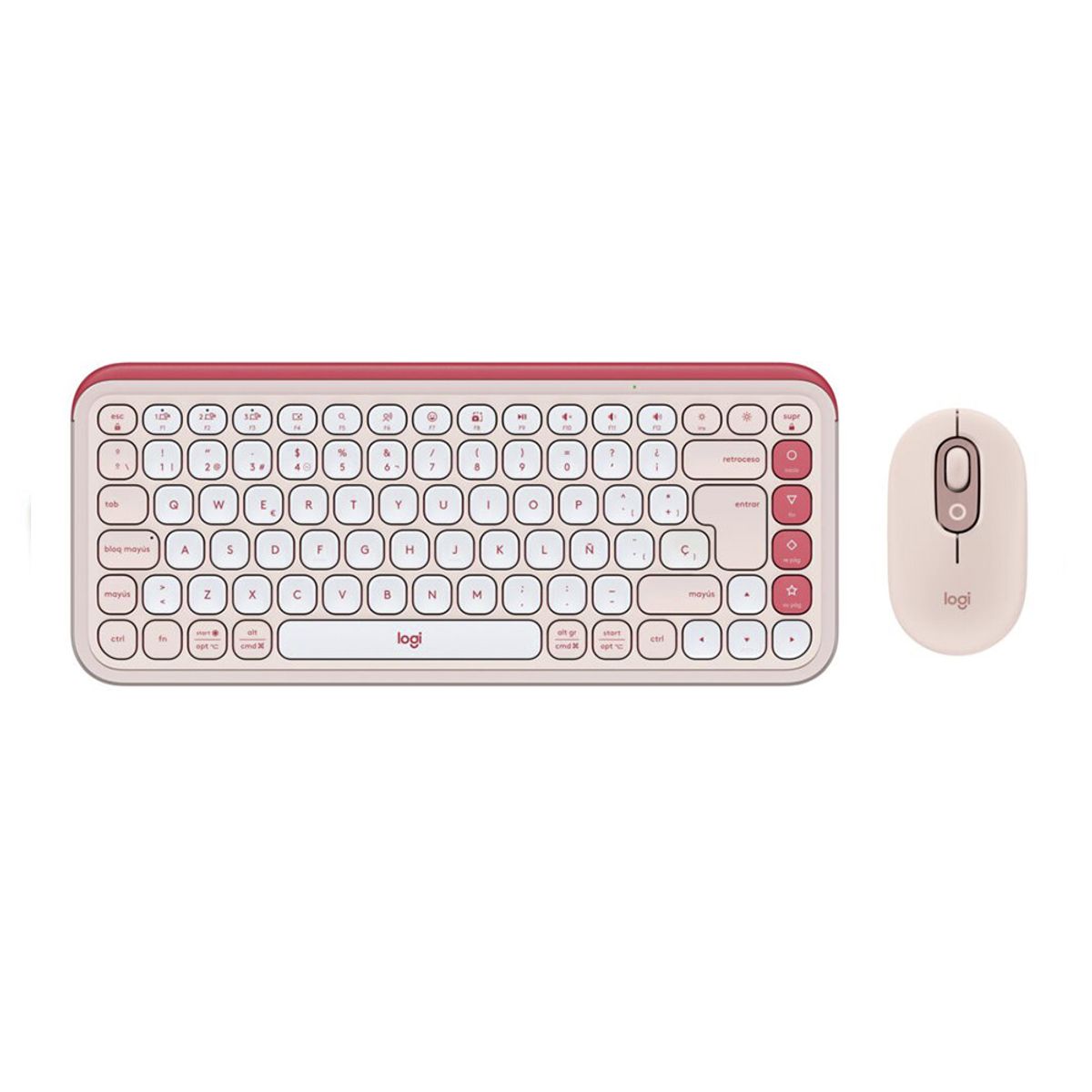 LOGITECH - Teclado Logitech + Mouse Pop Icon Bt Rosa