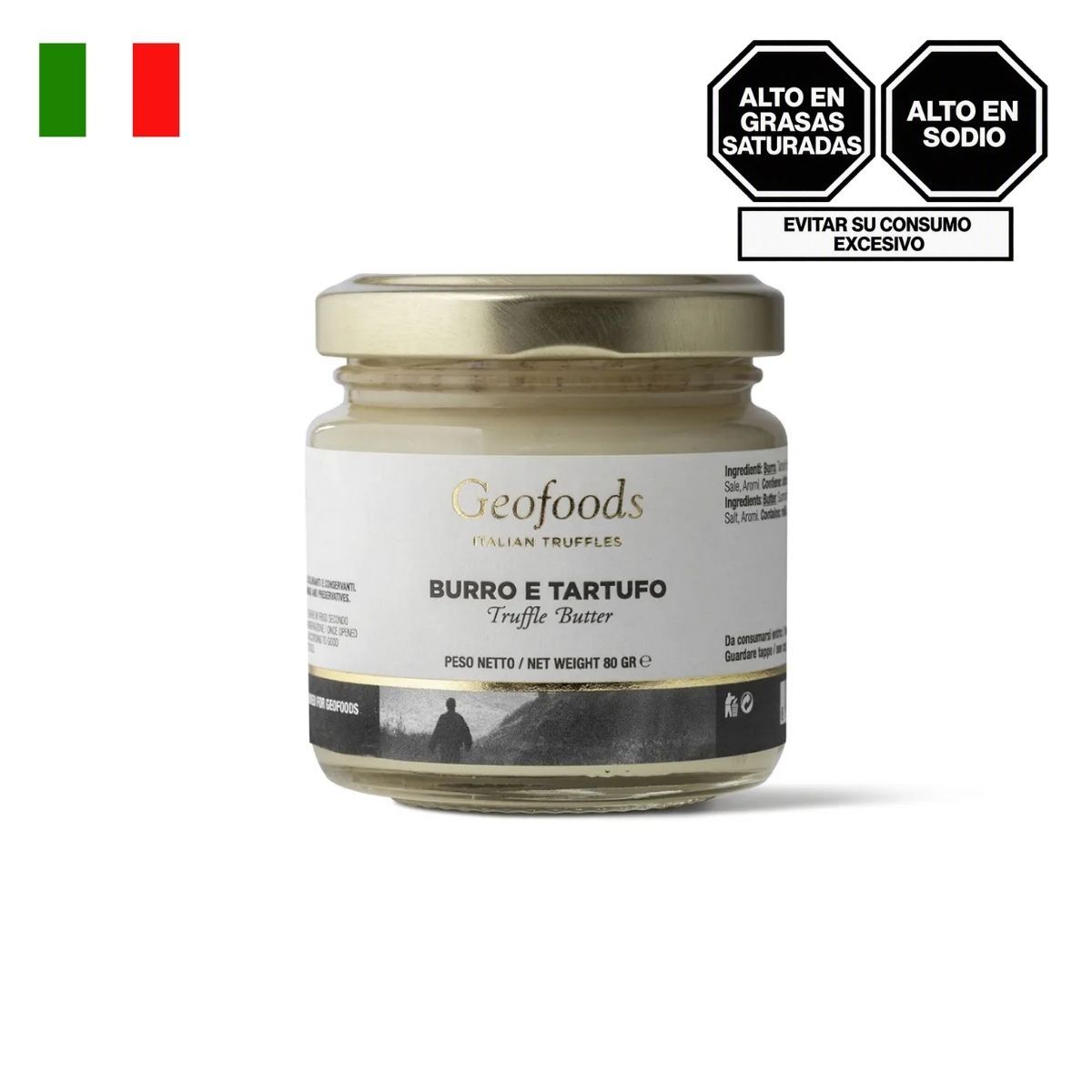 GEOFOODS ITALIAN TRUFFLES - Condimento Geofoods Mantequilla de Trufa Envase 80 g