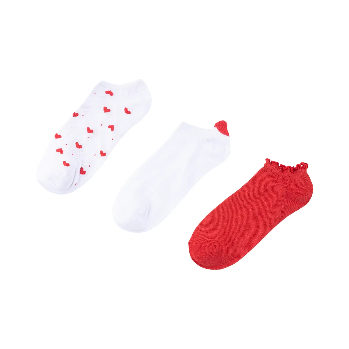 REDWOOD - Pack X3 Medias Taloneras San Valentin Mujer Redwood