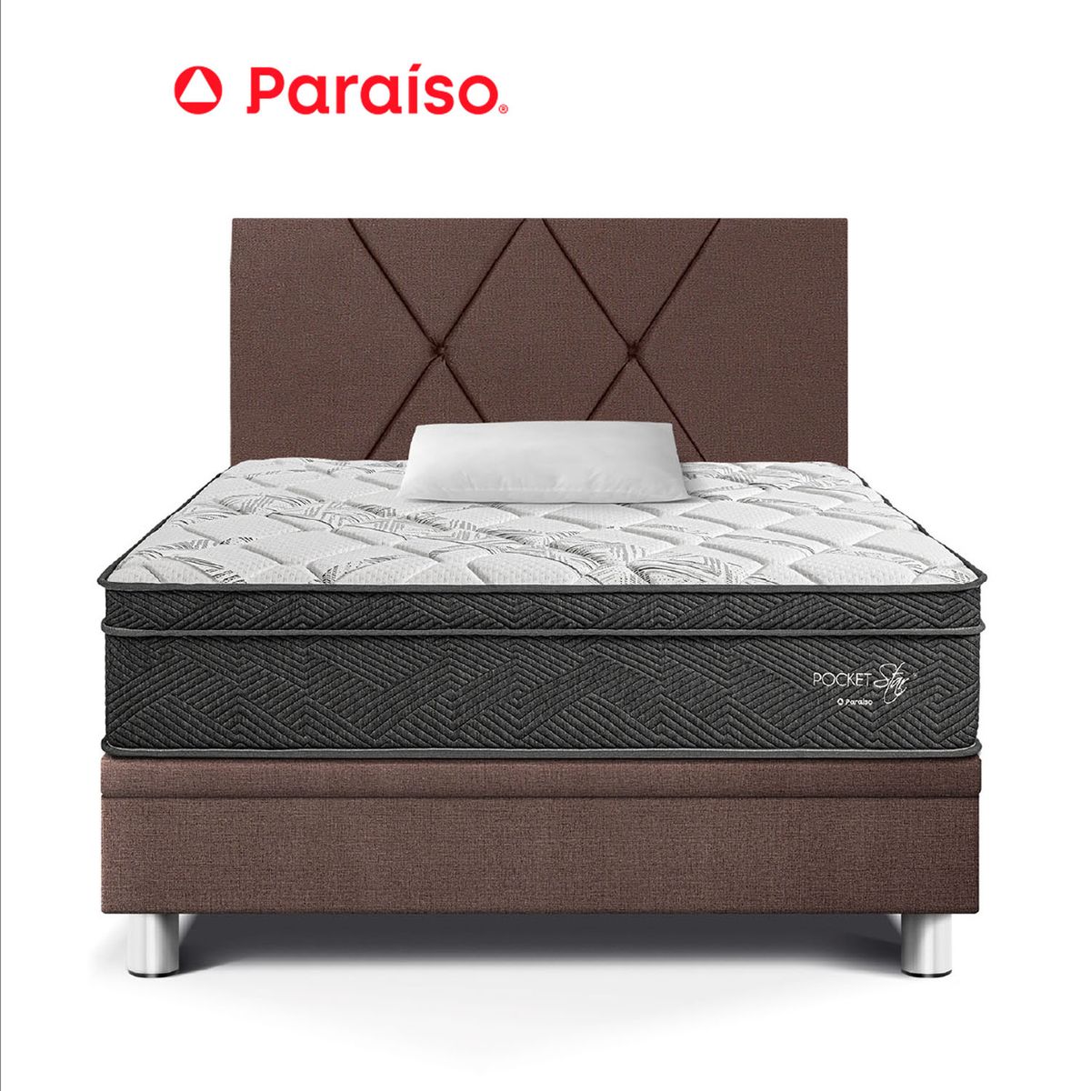 PARAISO - Dorm Boxet Pocket Star 1.5 Pzs Choco