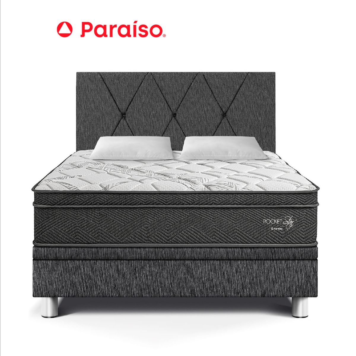 PARAISO - Dorm Boxet Pocket Star 2 Pzs Charcoal
