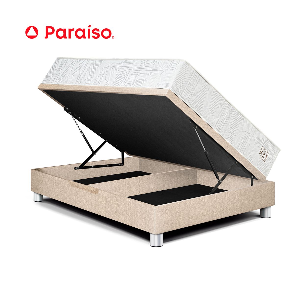 PARAISO - Cama Boxet Pocket Max 2 Pzs Champ