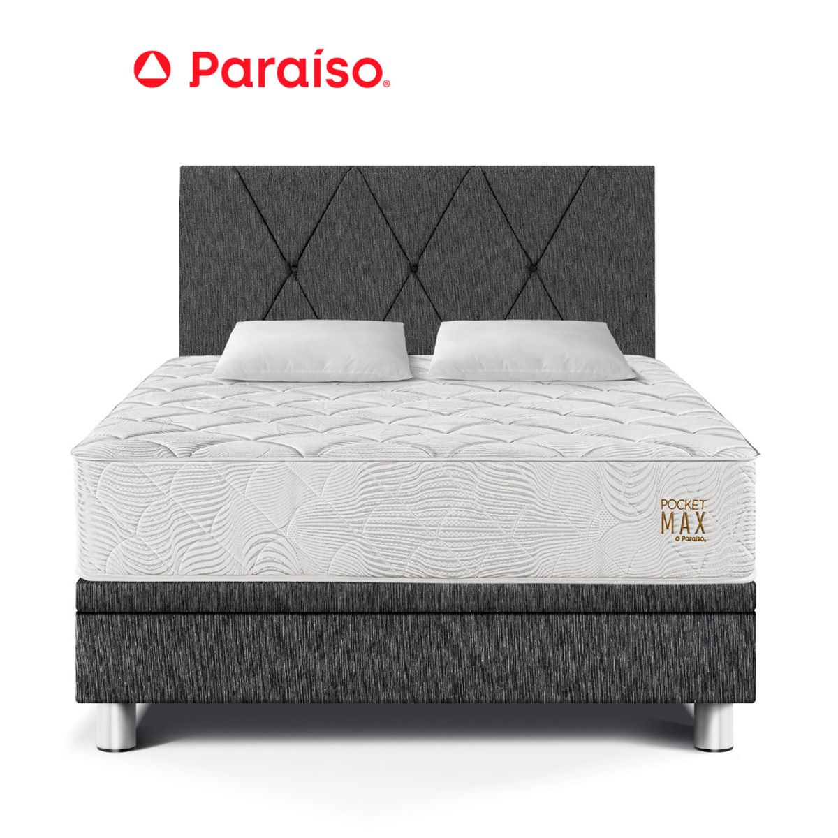 PARAISO - Dorm Boxet Pocket Max 2 Pzs Charcoal