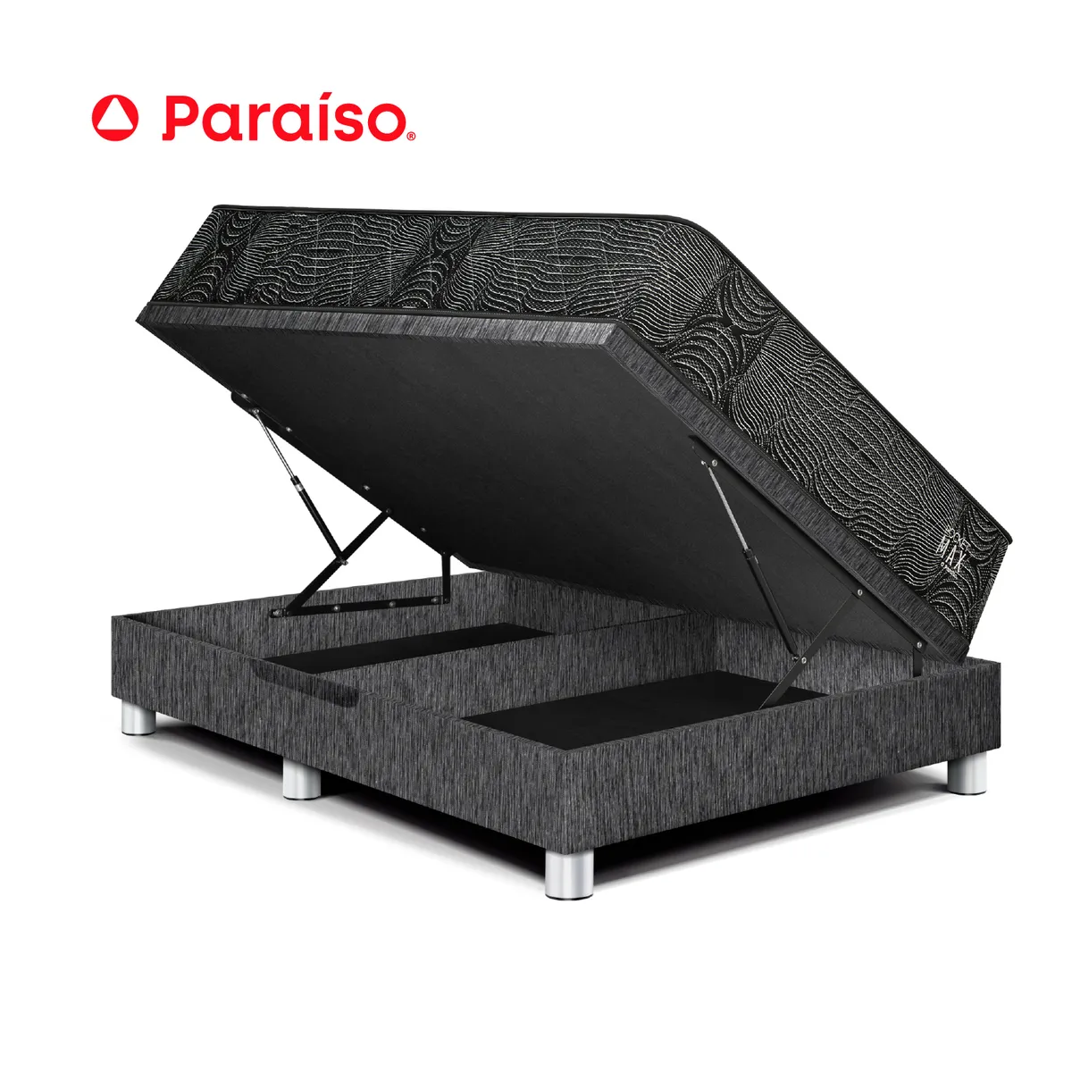 PARAISO - Cama Boxet Pocket Max Black Queen