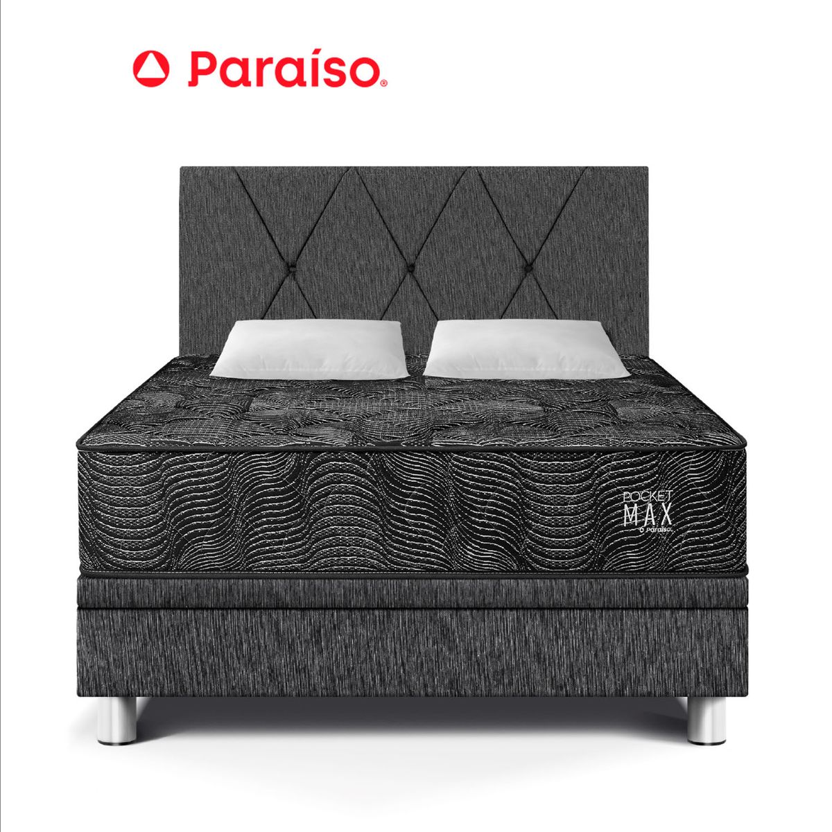PARAISO - Dorm Boxet Pocket Max Black 2 Pzs
