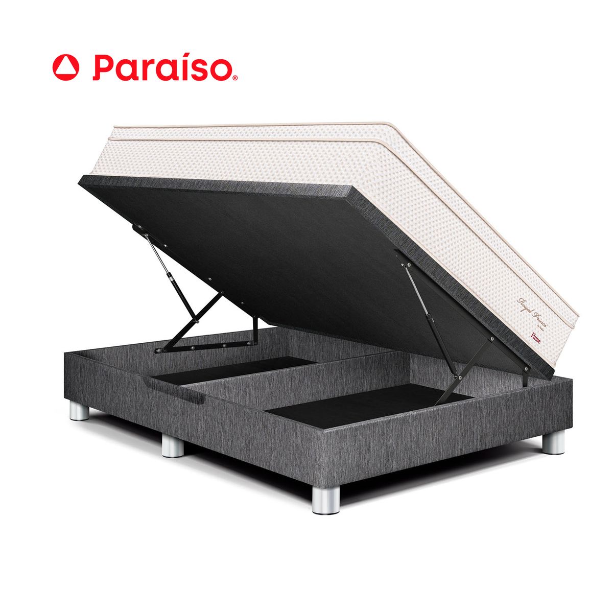 PARAISO - Cama Boxet Roy Pr Firme Queen Gris