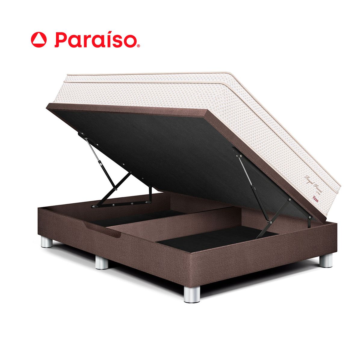 PARAISO - Cama Boxet Roy Pr Firme Queen Choco