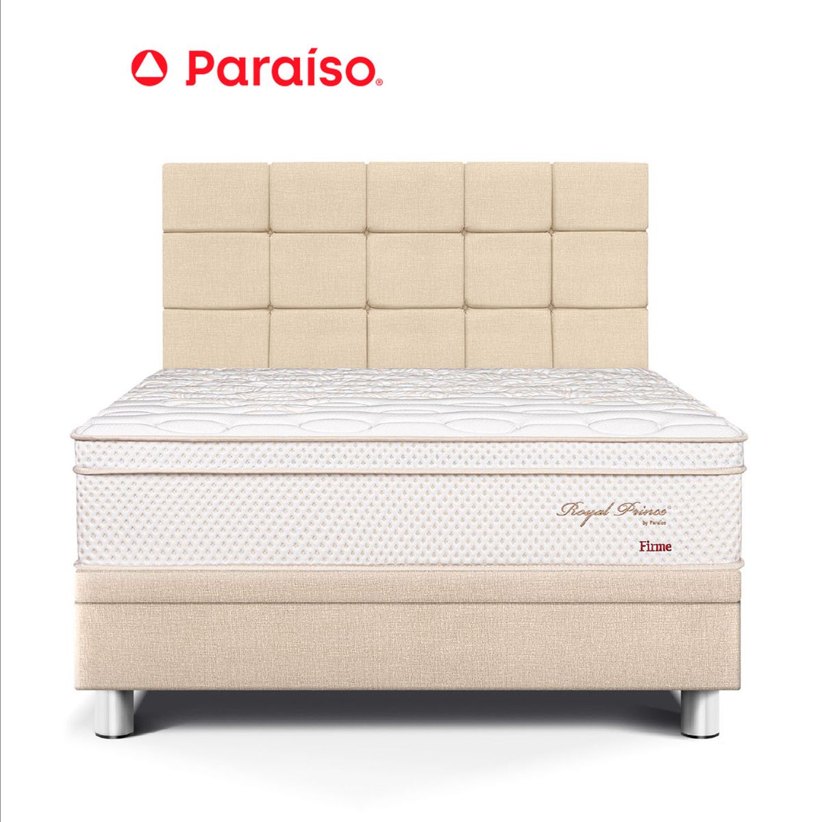 PARAISO - Dorm Boxet Blocks Roy Pr Firme Queen Cha