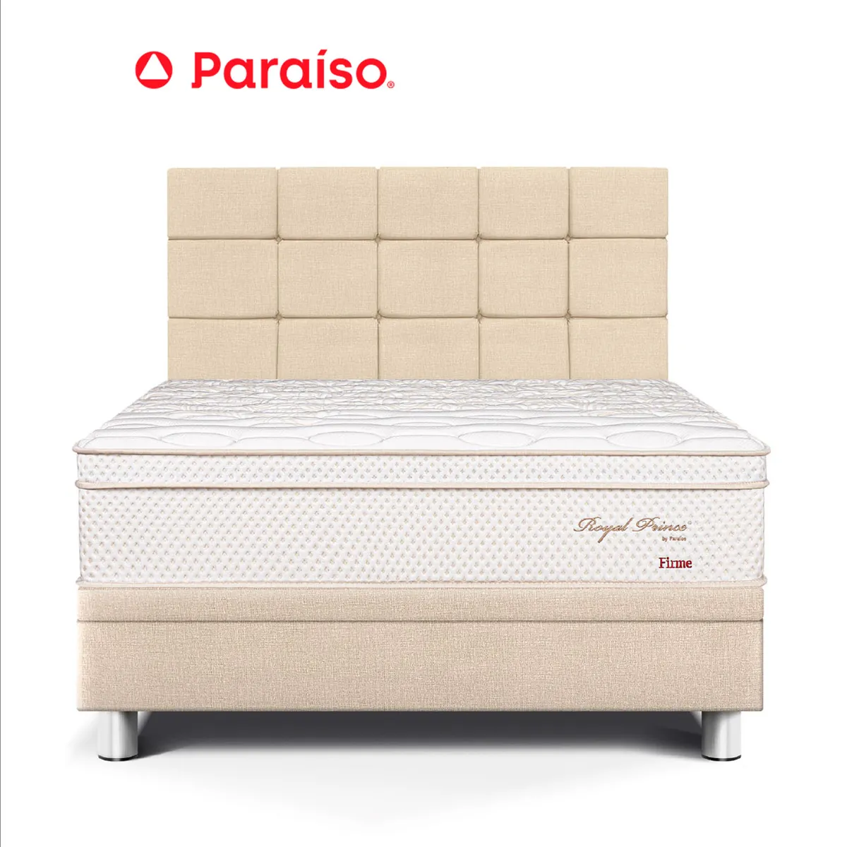 PARAISO - Dorm Boxet Blocks Roy Pr Firme Queen Cha