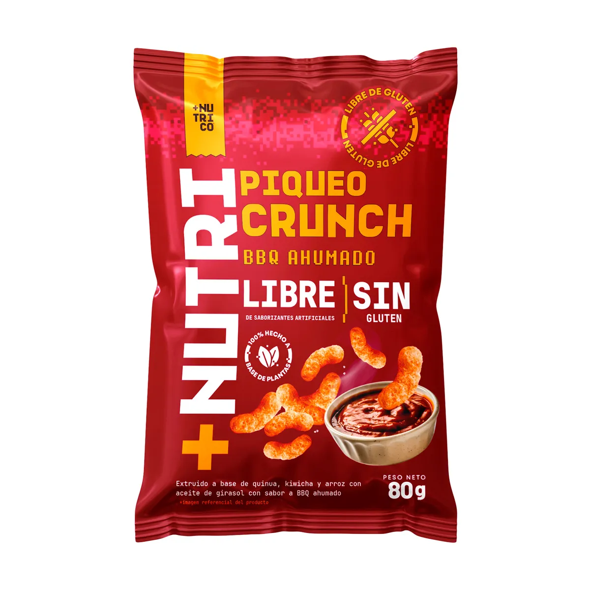 NUTRICO - Piqueo Crunch Nutrico BBQ Ahumado Bolsa 80 g
