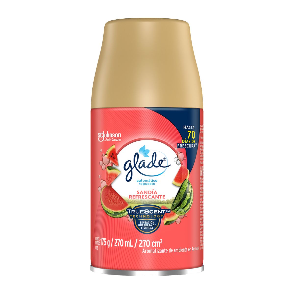 GLADE - Repuesto Aromatizador Glade Sandía Envase 270 mL