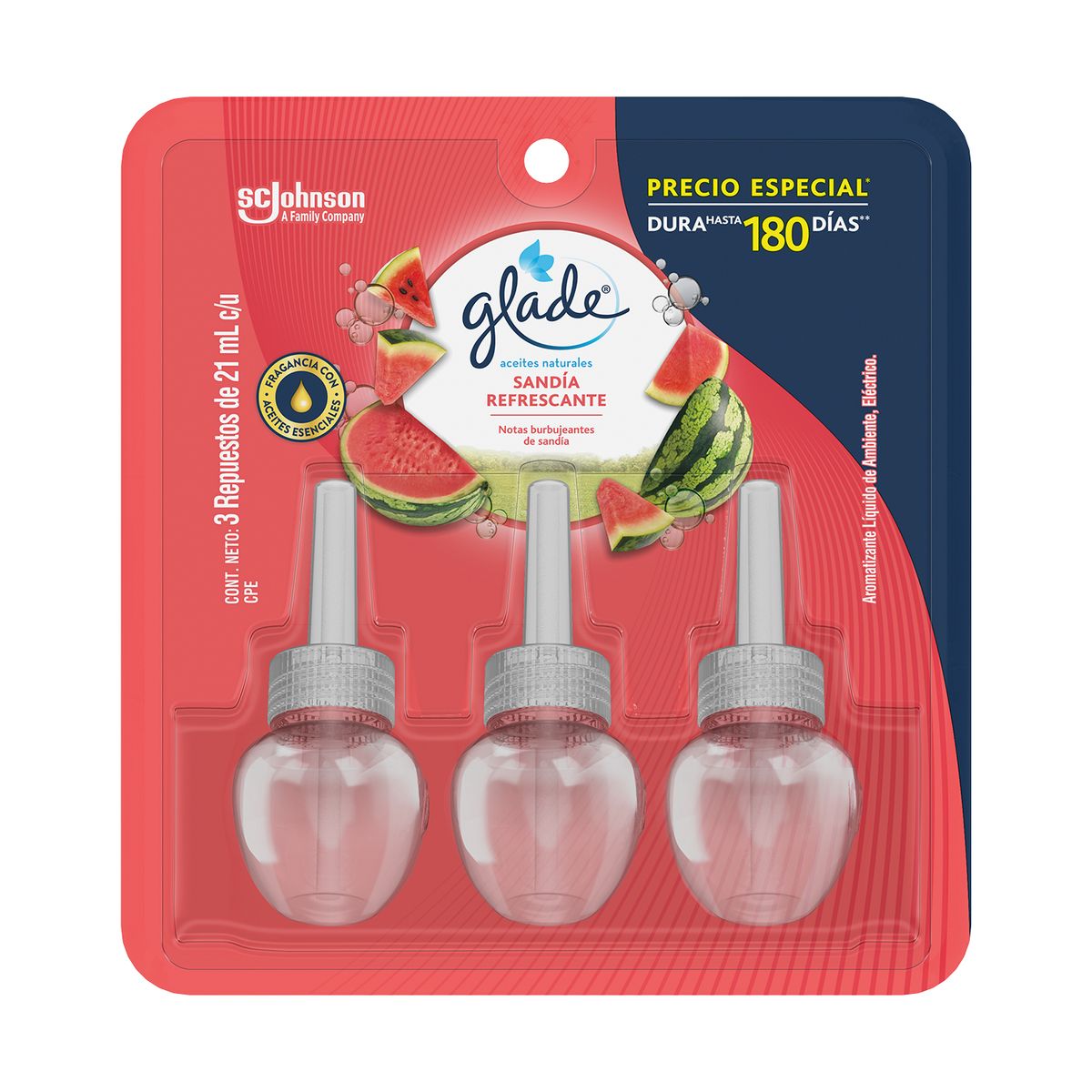 GLADE - Ambientador en Aceite Glade Pack 3 Envases 21 mL