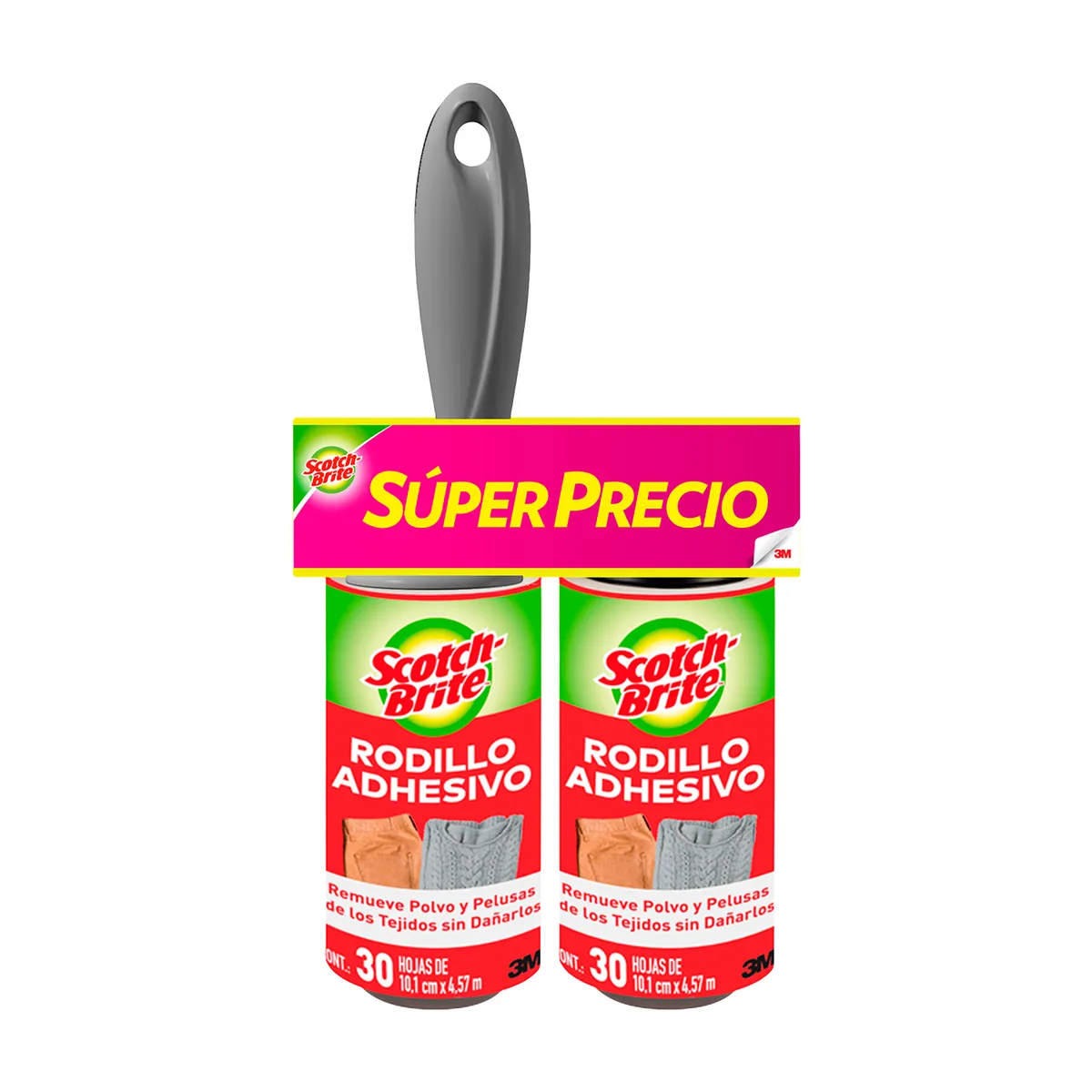 SCOTCH BRITE - Rodillo Quita Pelusa Scotch Brite + Repuesto