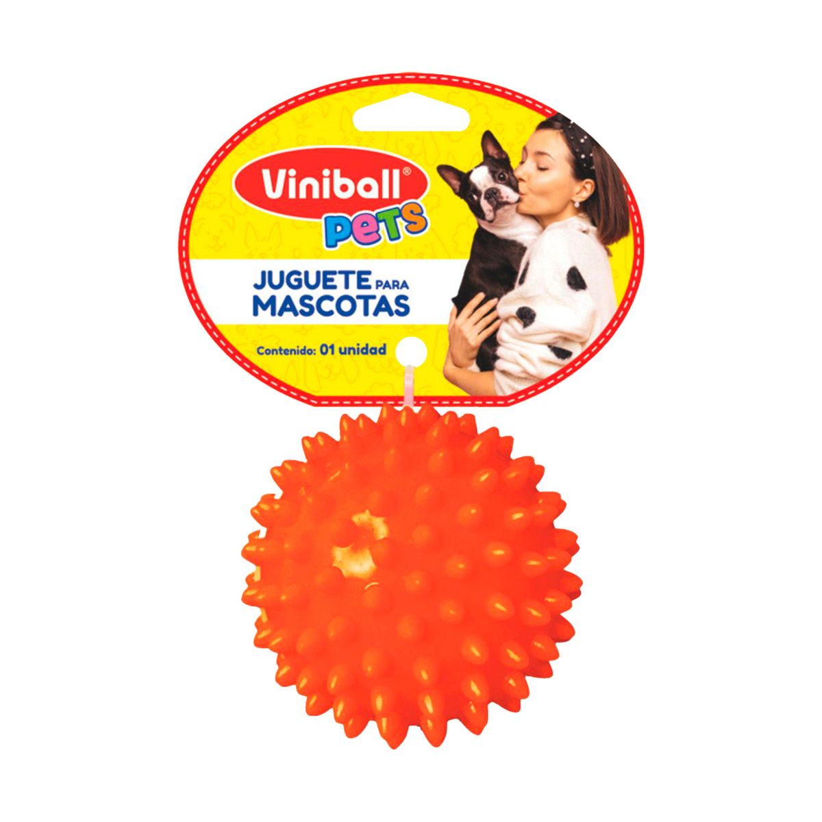 VINIBALL - Pelota para Mascotas Viniball Pequeño Neón