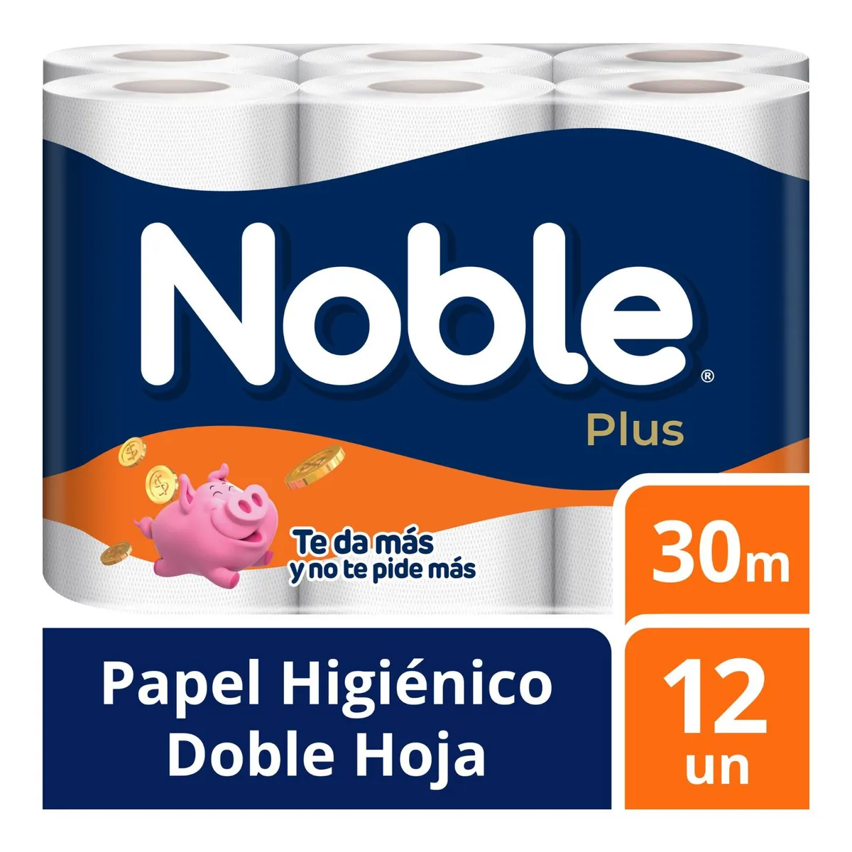 NOBLE PLUS - Papel Higiénico Noble Plus Empaque 12 Und