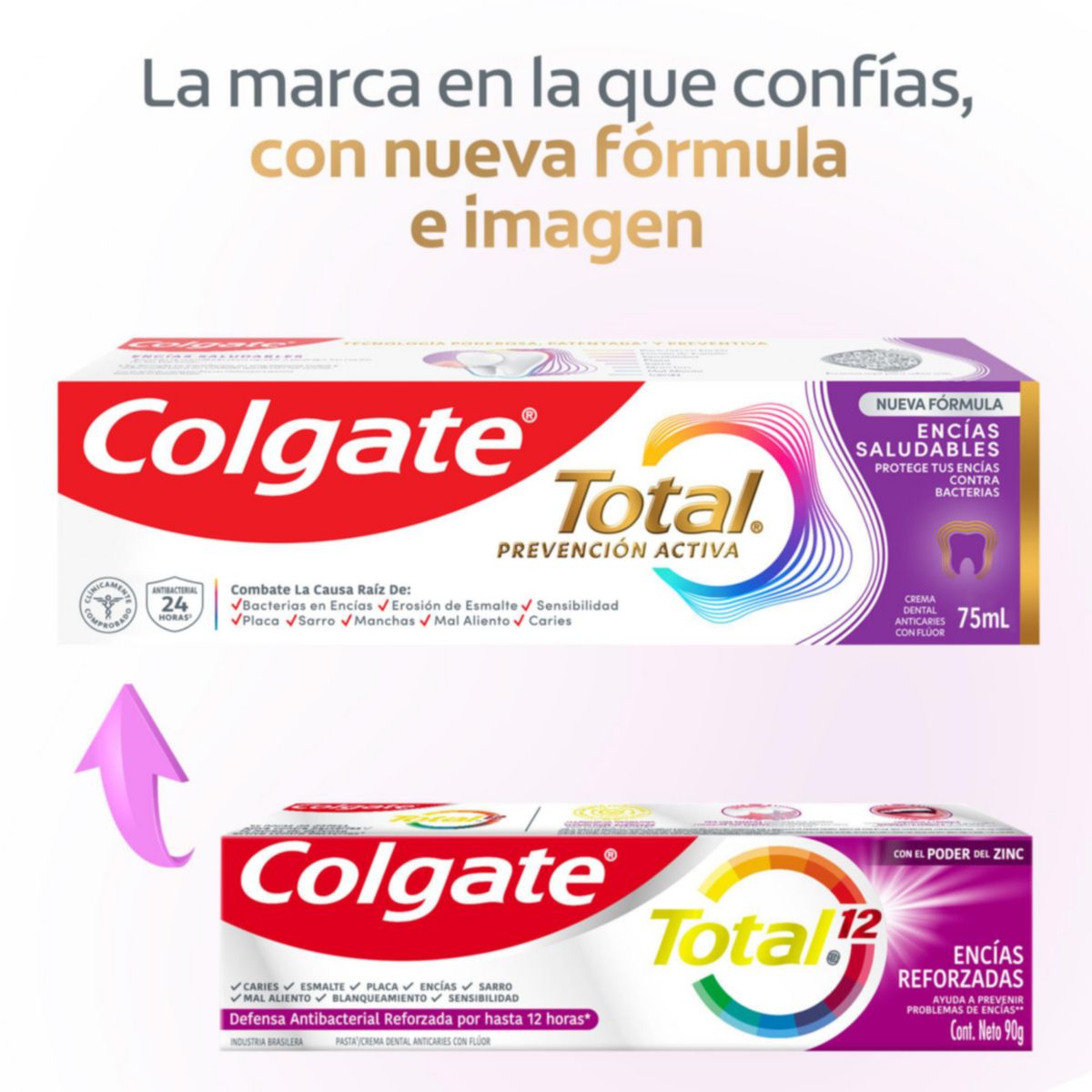 COLGATE - Pasta Dental Colgate Total Encías Prevención Activa Caja 2 Und