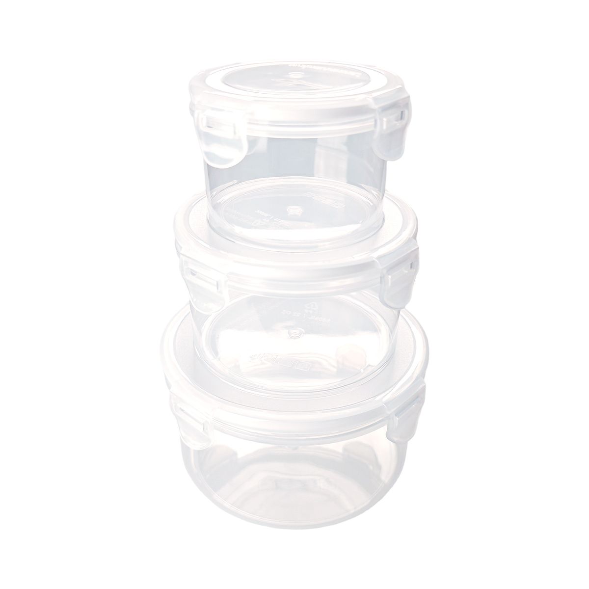 CASA JOVEN - Set Contenedor Blanco 3 Piezas 430 mL+800 mL+1300 mL