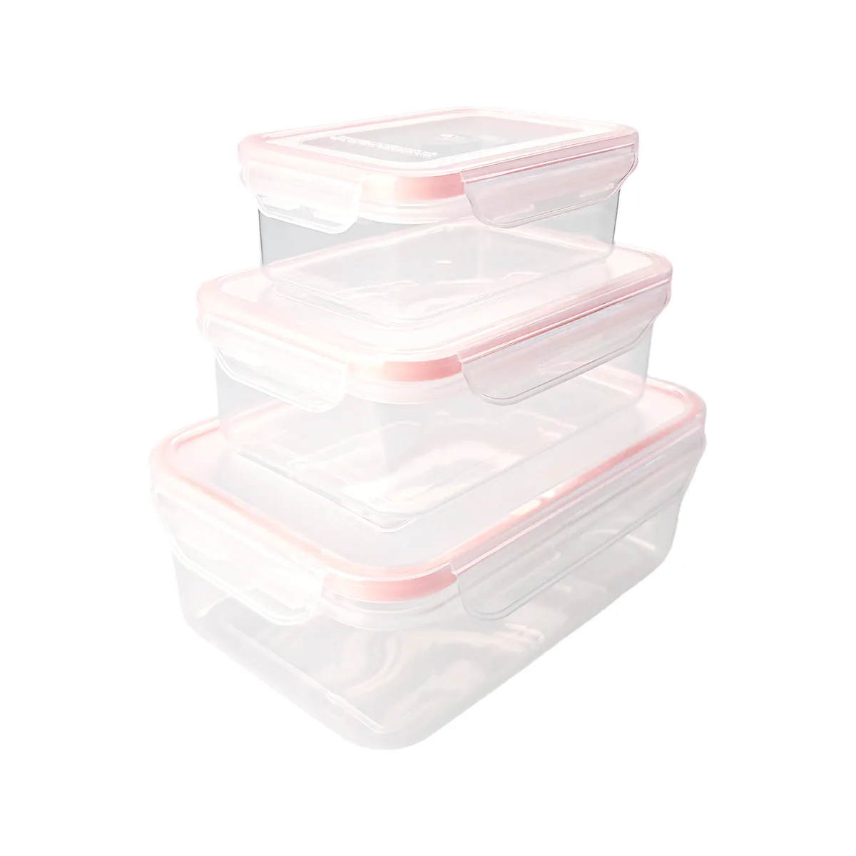 CASA JOVEN - Set Contenedor Recto Ice Cream 3 Piezas 250 mL+500 mL+1 L