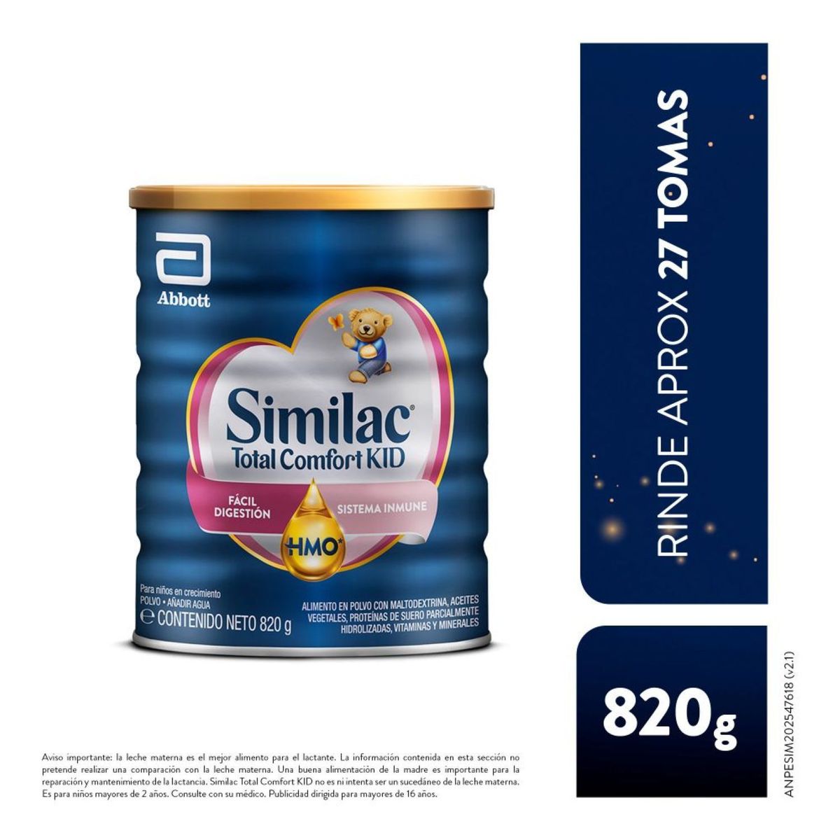 SIMILAC - Similac Total Comfort Kid Envase 820 g