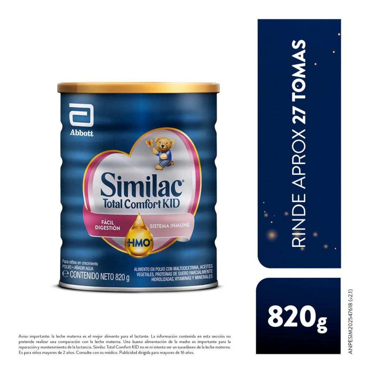 SIMILAC - Similac Total Comfort Kid Envase 820 g