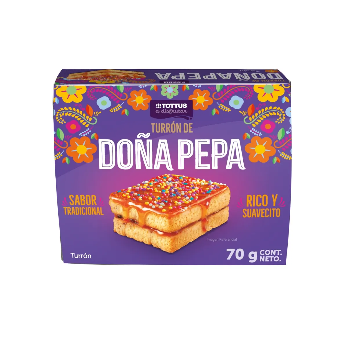 TOTTUS - Turrón de Doña Pepa Tottus Empaque 70 g