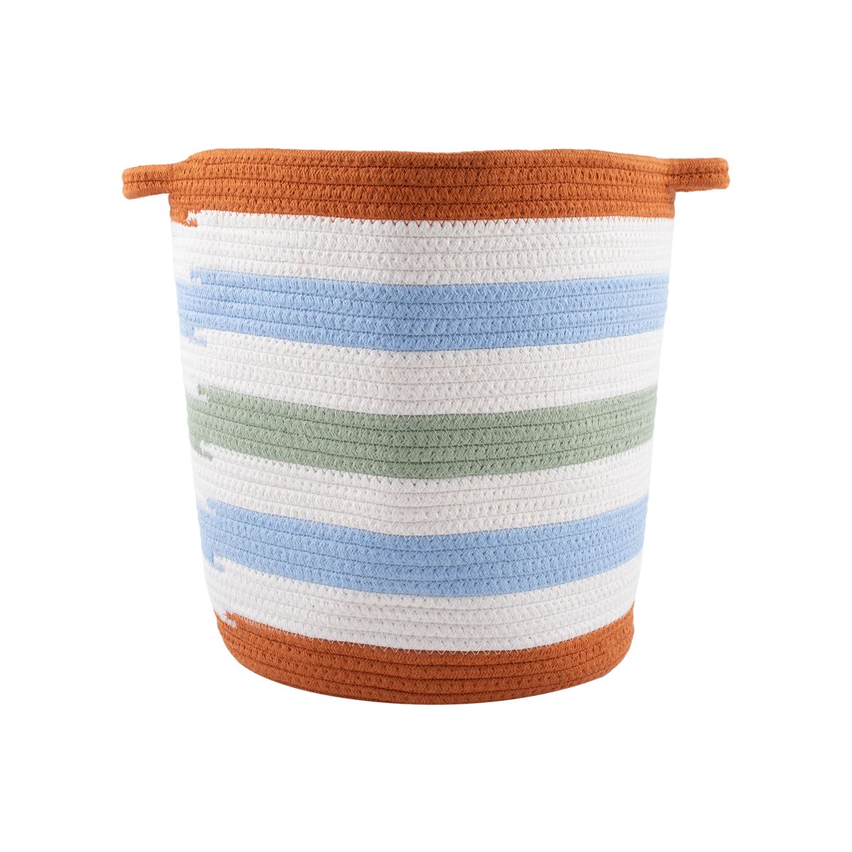 CASA JOVEN - Cesto Redondo Casa Joven Tejido Rayado Naranja