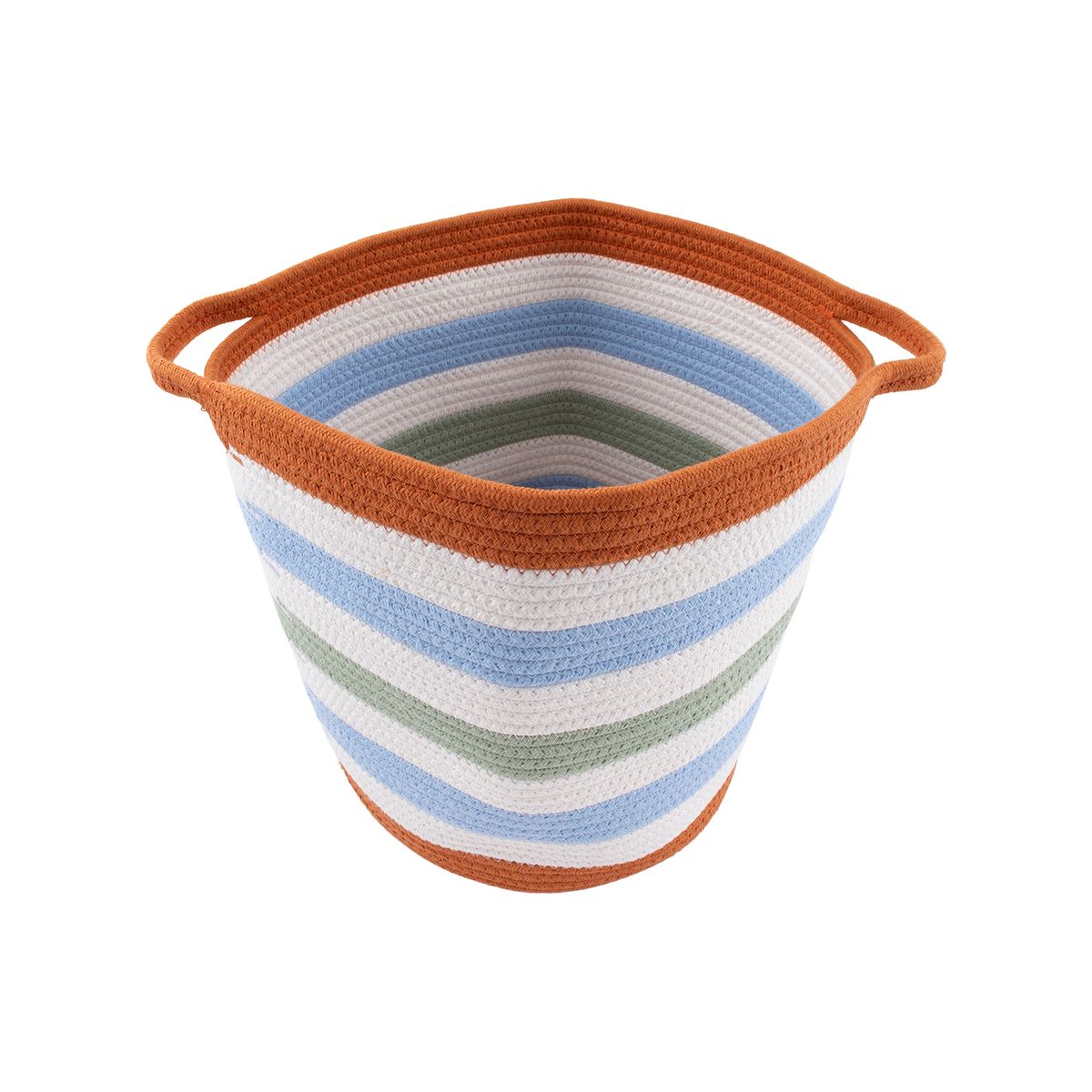 CASA JOVEN - Cesto Redondo Casa Joven Tejido Rayado Naranja