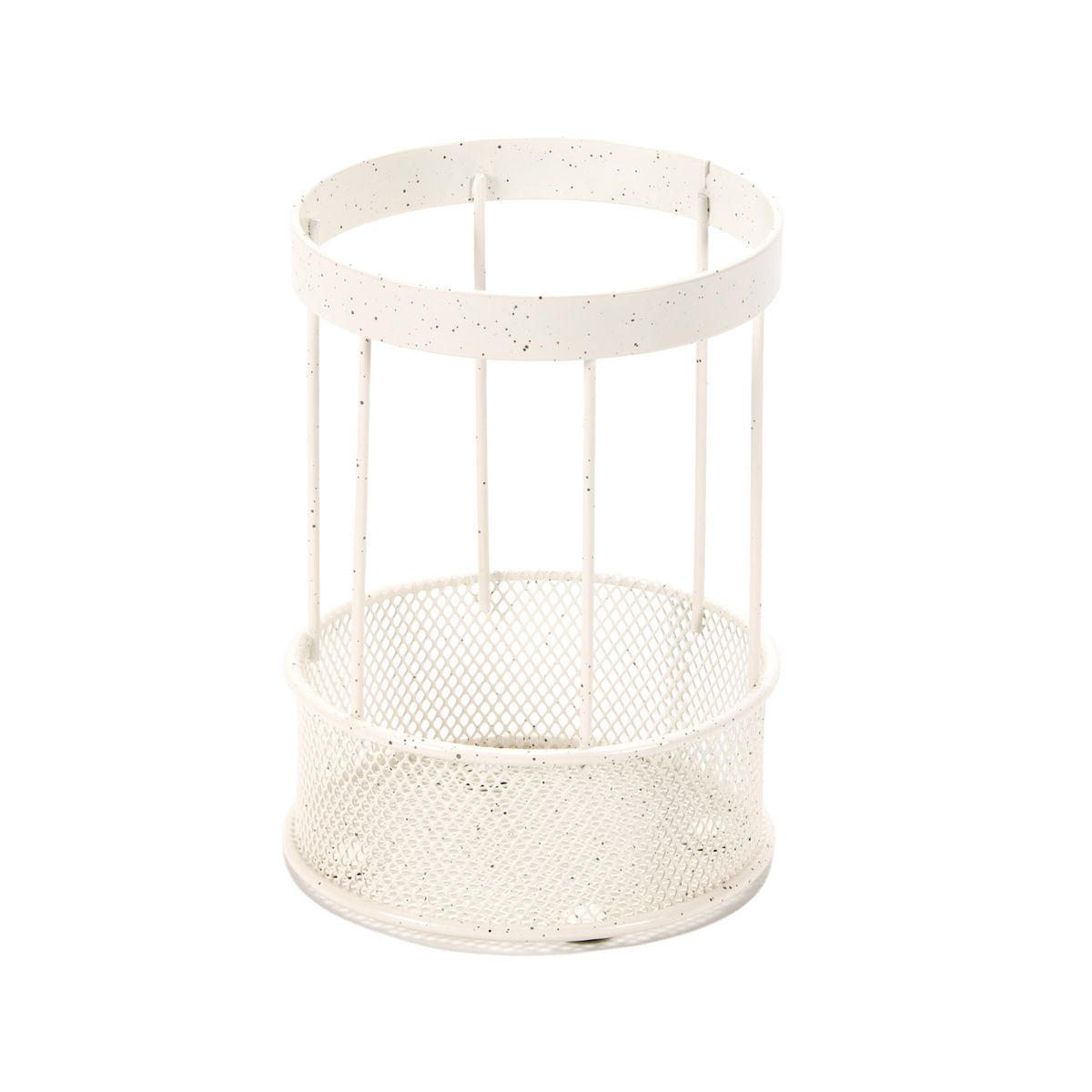 CASA JOVEN - Porta Utensilios Cromado Beige 11X15