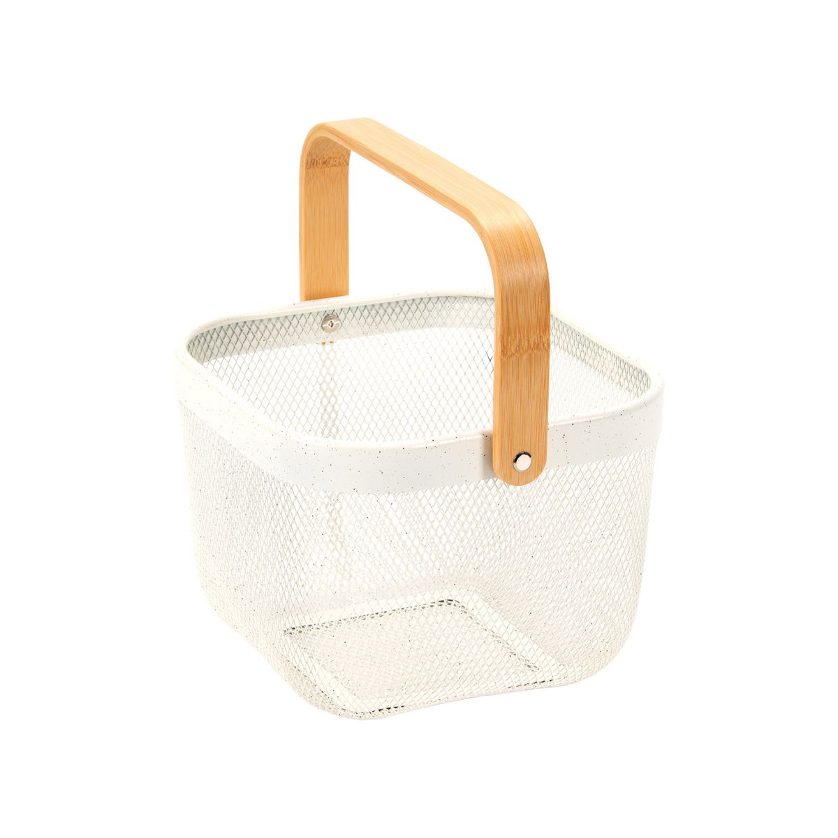 CASA JOVEN - Canasta Cromado Beige 20X15