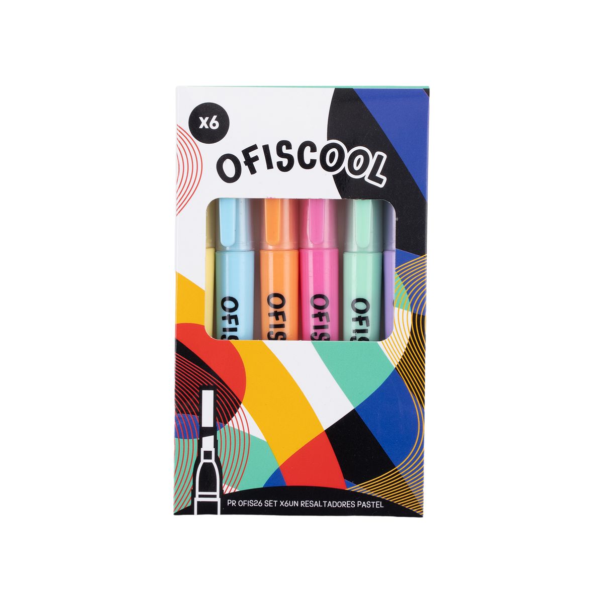 OFISCOOL - Ofis Set Resaltadores Pastel 5 Und